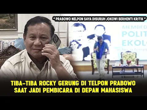 Download MP3 MOMENT SAAT BERI KULIAH, ROCKY GERUNG TIBA-TIBA DI TELPON PRABOWO