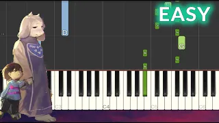 Undertale - Fallen Down Reprise EASY Piano Tutorial