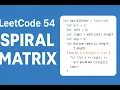 LeetCode 54 Spiral Matrix Clean JavaScript Solution