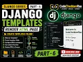 Django Templates Explained Render HTML Page Create Templates Folder Django Tutorial Telugu Part 6