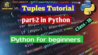 18 Python Bangla Tutorial - Tuple tutorial-2 How to set tuple in python