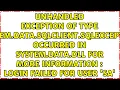 Unhandled exception of type System Data SqlClient SqlException occurred in System Data dll login