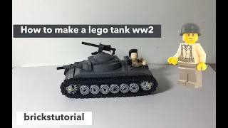 Building the Lego Tiger Tank -  Battle of the Bulge WW2. 