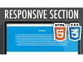 Responsive Full-Width Section HTML5 CSS3 XO PIXEL