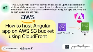 How to host Angular app on AWS S3 bucket using Cloud Front AWS Jayant Tripathy