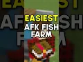 EASIEST AFK Fish Farm Minecraft Bedrock 1 21 2025 ALL VERSIONS