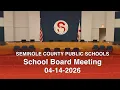 SCPS School Board Meeting - 04-14-2026