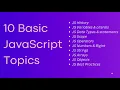 Learn JavaScript 10 topics Part-05