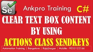 Selenium with C 34 - Clear text box content by using actions class sendkeys method