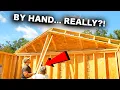 We Set Roof Trusses By Hand On a WHOLE House