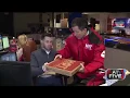 Fox 8 News Gabe Spiegel Delivers Pizza in the Newsroom