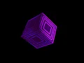 Spinning 3D cube Blank Background