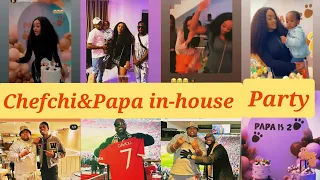 chefchi and papa at his in house birthday to celebrate his 2yrs birthday davido cubanachiefpriest