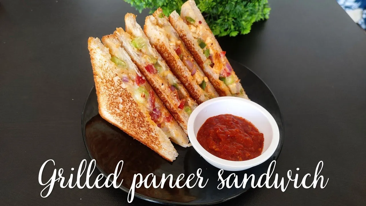 Vegetable paneer grilled sandwich   Paneer Sandwich   veg mayo sandwich recipe