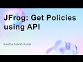 JFrog Get Policies using API