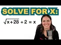 Solving Equations With Square Root - Domain Solution Set