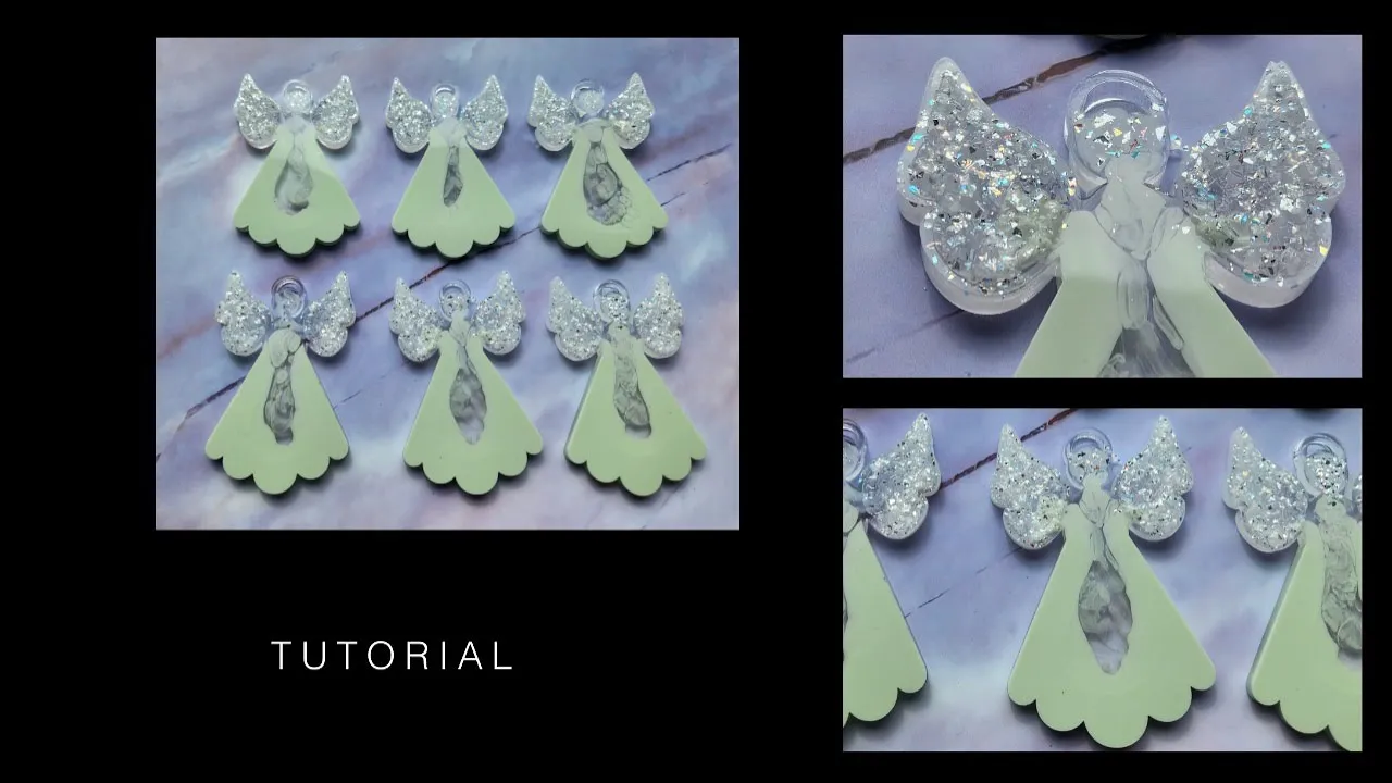 Druzy Crystal Christmas Angels - 6x (small)