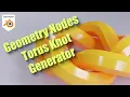 Procedural Torus Knots with Blender Geometry Nodes