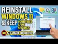 Reinstall Windows and Keep Your Files Apps and Settings - No Software Required