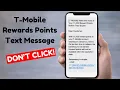 T-Mobile Rewards Points Text Message Scam - How People Are Getting Tricked