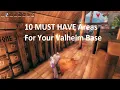 Base Basics - Top 10 MUST HAVE Areas For Your Valheim Base