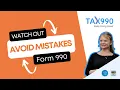Don t Make These Common Form 990 Mistakes