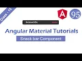 angular material snack bar snack bar in angular material Angular material tutorials