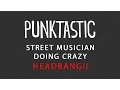 Download Lagu Funny! Punk Street Musician Doing Crazy Headbang at The Train