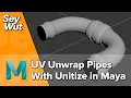 How to UV Unwrap Pipes Using Unitize in Maya