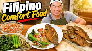Filipino Comfort Food (Fried Tilapia with Nilagang Gulay at Bagoong Isda)