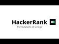 Permutations of Strings HackerRank Solution