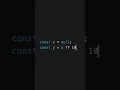 Nullish coalescing operator