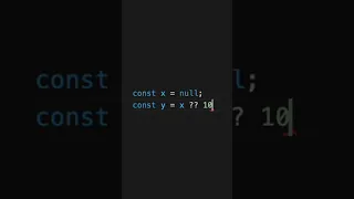 Nullish coalescing operator