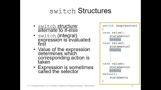 Object Oriented programming Chapter 3 Control Structures Continued