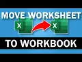 How to Move an Excel Worksheet to Another Workbook