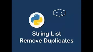 string list remove duplicates in python