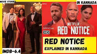red notice full movie explained in kannada rednotice rednoticeinkannada rock galgadot kannada