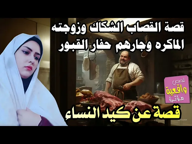 ⁣قصة عن كيد النساء - قصة القصاب الشكاك وزوجته الماكره وجارهم حفار القبور