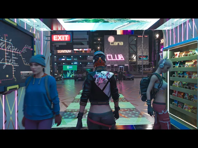 Walking around cyber street - Unreal Engine 5