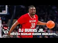 DJ Burns Jr 2023-24 Regular Season Highlights NC State Forward