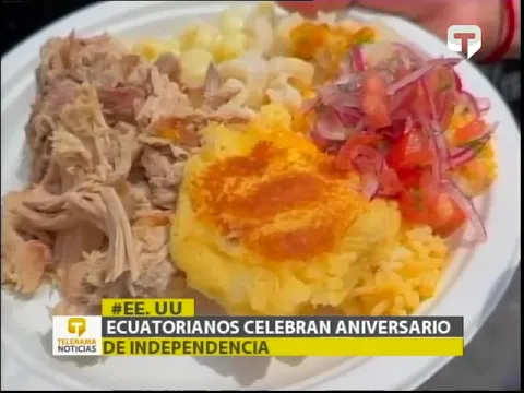 Ecuatorianos celebran aniversario de independencia