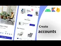 Modern android ecommerce app Firebase authentication create accounts
