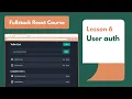 User authorisation Fullstack React Course 2022