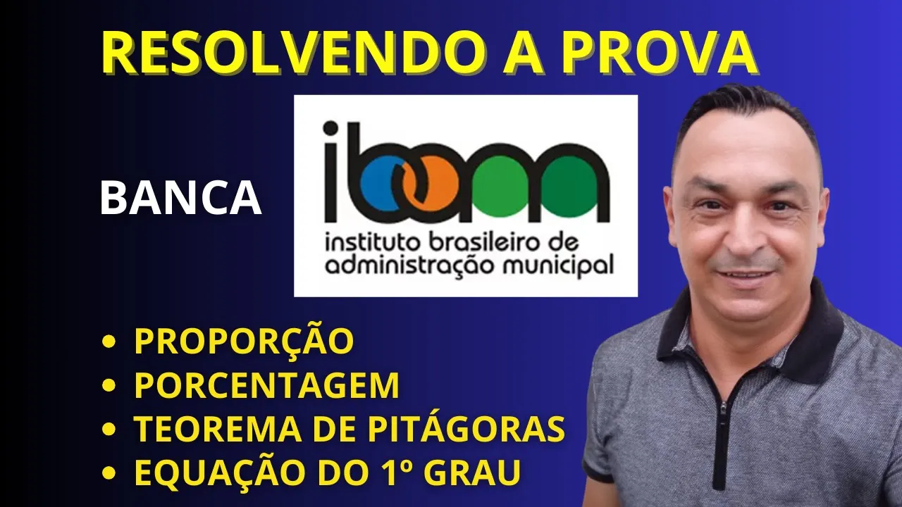 NÍVEL MÉDIO. PASSO A PASSO. LINGUAGEM PRA VOCÊ ENTENDER. NÃO ERRE MAIS! QUESTÕES BANCA IBAM.