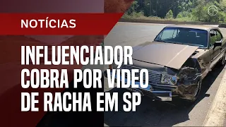 Influenciador acerta carro com criança durante racha e cobra por vídeo