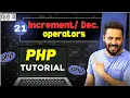 Php Tutorial in Hindi Increment Decrement Operators in PHP