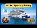 NCL specialty dining food review tour menus - NCL Viva Cagney s Le Bistro Palomar Onda Hasuki