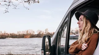 What a VIEW! Waking up on the Rhine Ep 5 | VAN LIFE EUROPE | Van Life Diaries