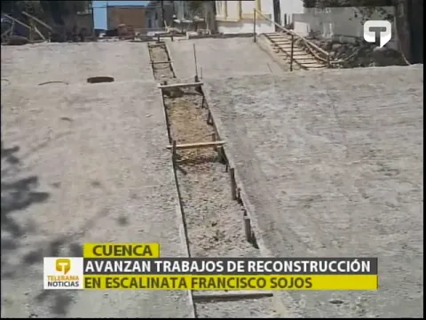 Avanzan trabajos de reconstrucción en escalinata Francisco Sojos