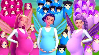 K-POP DEMON HUNTERS GIVE BIRTH TO 1,000 FAIRY BABIES A COMPILATION 💜💖💙 SAKURA School Simulator 